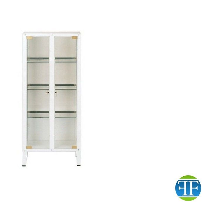 Armadietto Porta Medicinali Profirst PM1 – In Lamiera D'Acciaio Con Serratura E Chiavi – Bianco – 36x31,5x11 Cm Con Ripiano E Adesivo