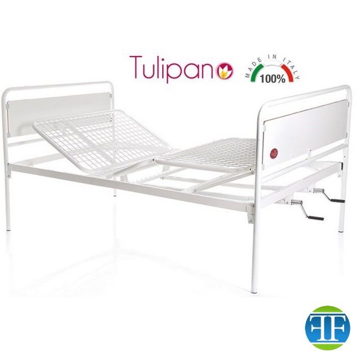 Letto da degenza tre snodi - larghezza 120 cm - serie Tulipano
