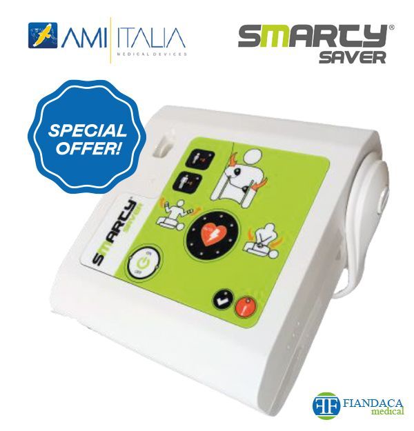 Scopri la promozione Fiandaca Medical: Defibrillatore semiautomatico Smarty Saver Ami Italia