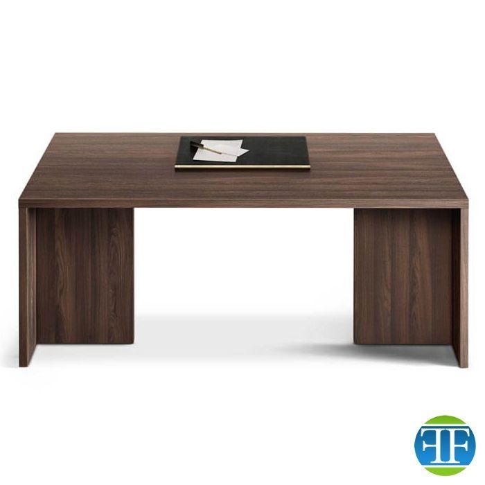 Scrivania fianco legno About-Office profondit 90cm due gonne