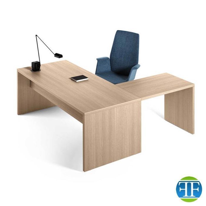 Scrivania angolare About-Office profondit 90cm fianco legno