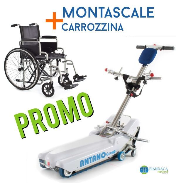 Scopri la promozione Fiandaca Medical: Montascale LG 2004 Basic + carrozzina Urania 600